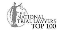 The National Trial Lawyers Top 100 award logo featuring the silhouette of Lady Justice - The Fierberg National Law Firm